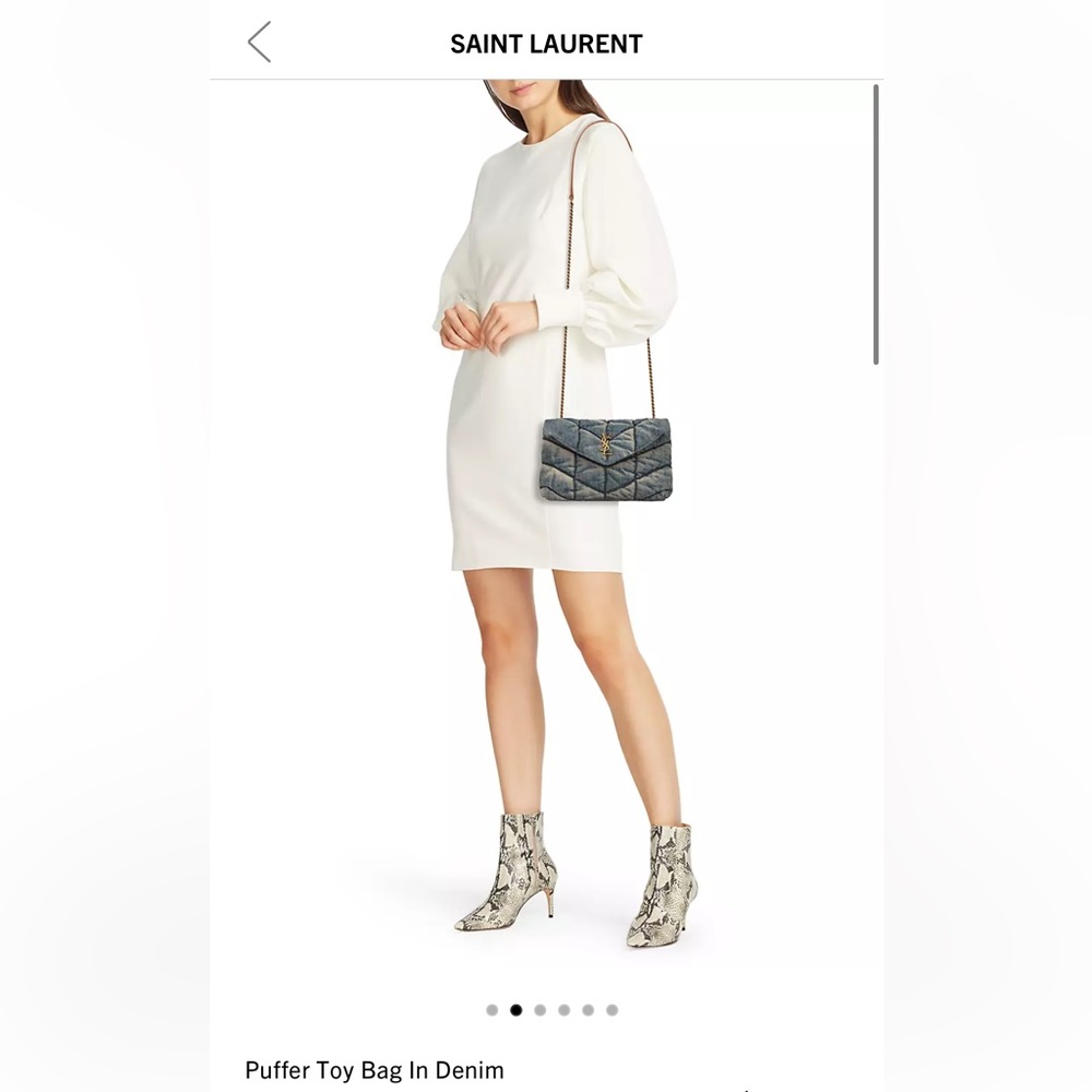 Saint Laurent puffer toy bag in denim